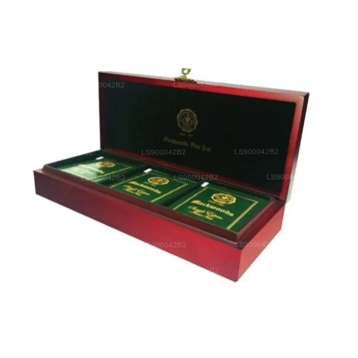 Mackwoods Teetablett aus Holz (3 Fächer), flach verpackt