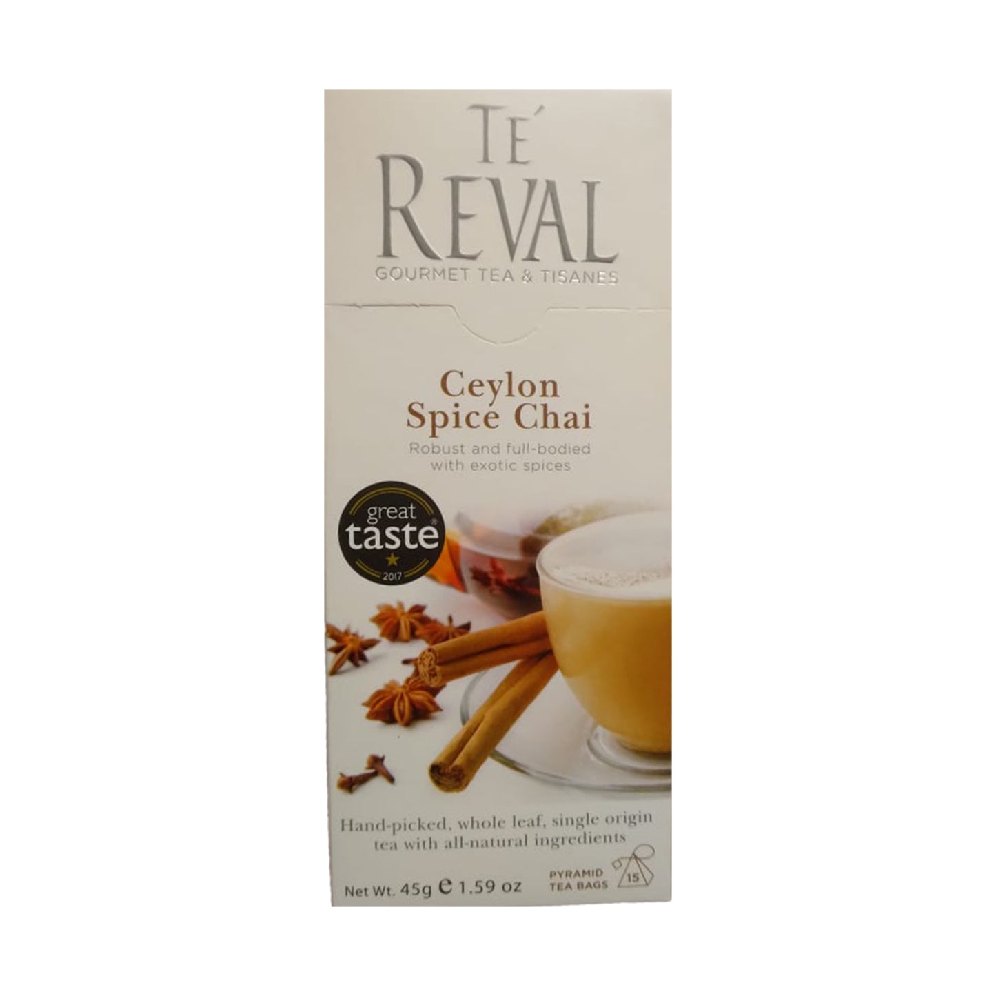 Te Reval Ceylon Spice Chai Tee (45g) 15 Teebeutel
