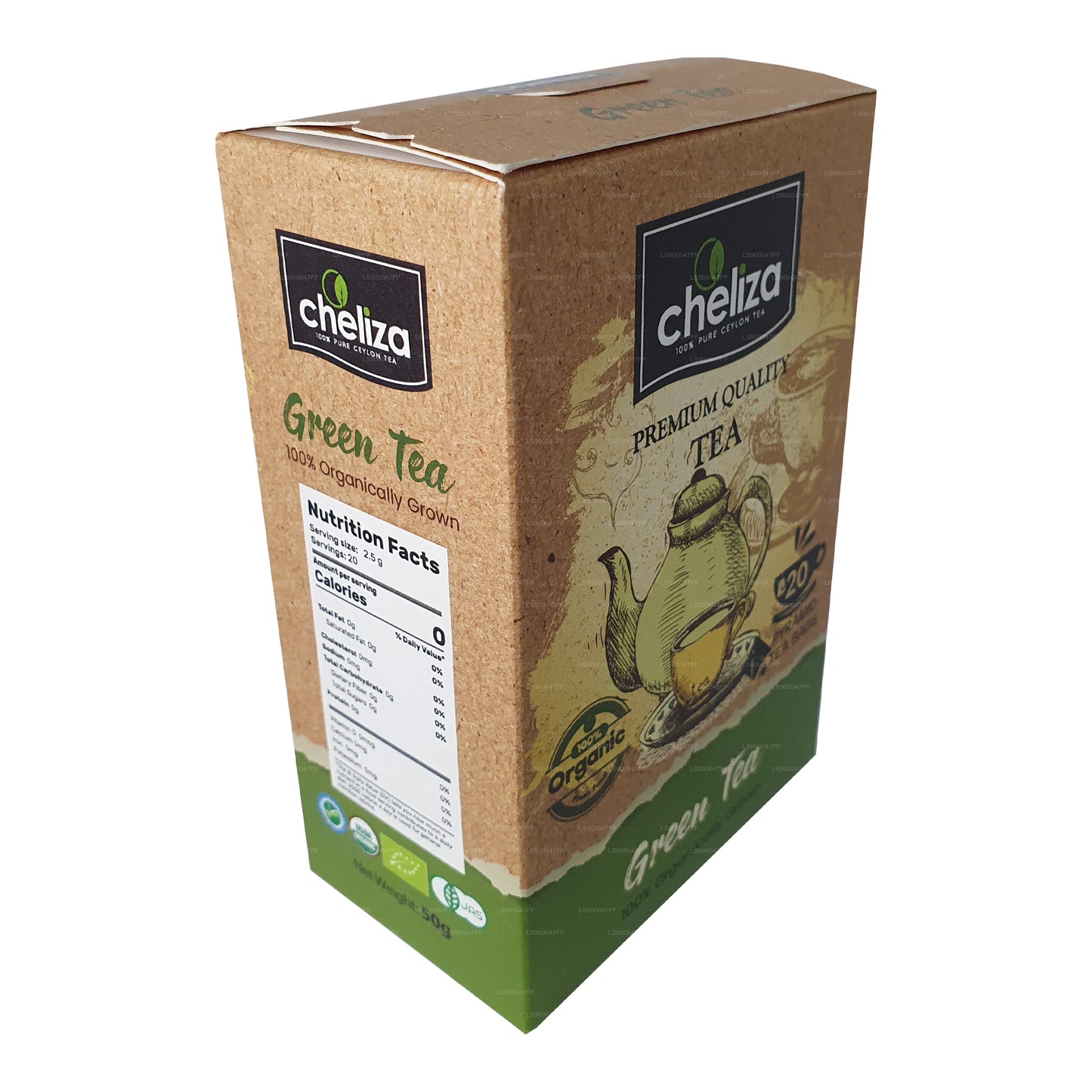 Cheliza Grüner Tee (50g) 20 Teebeutel