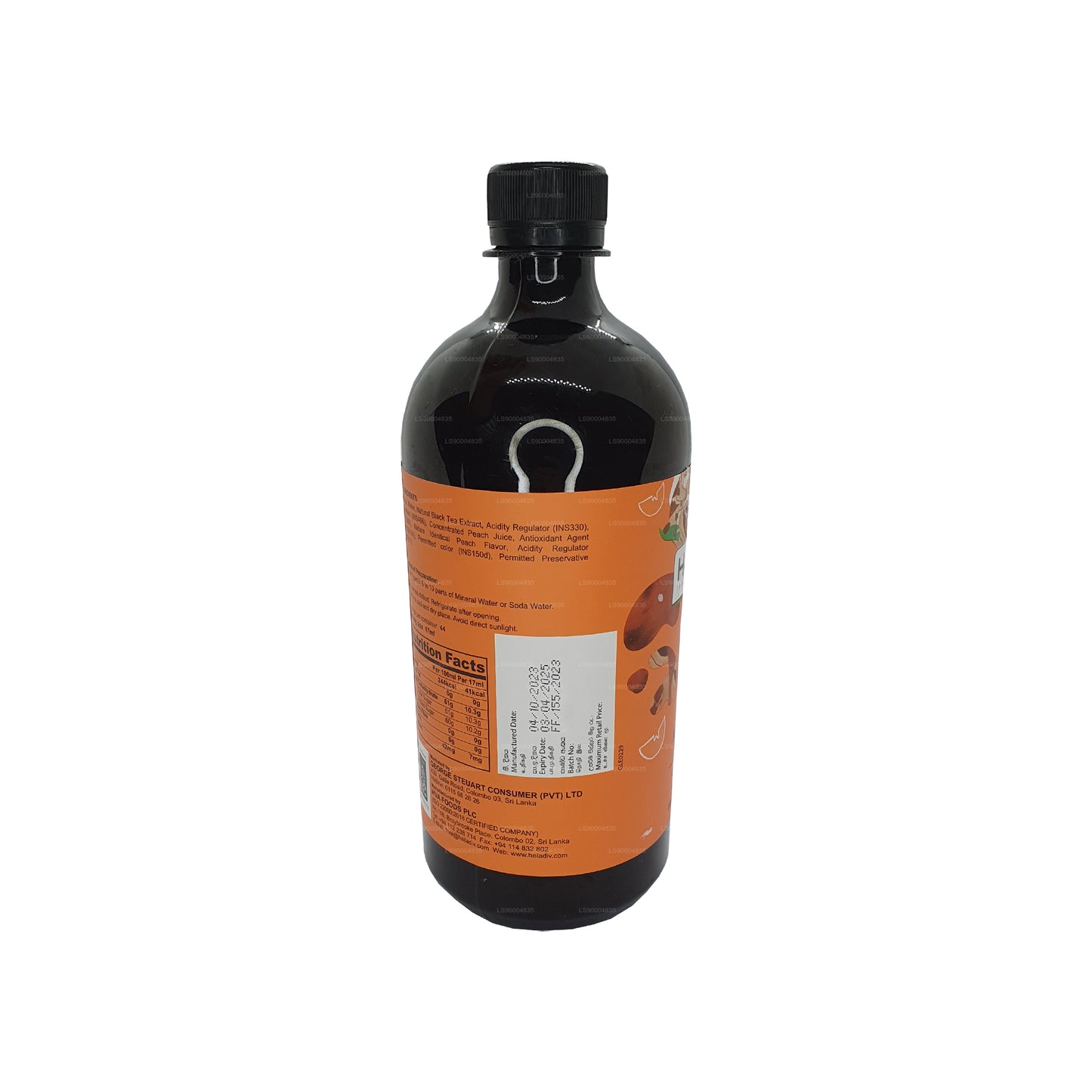 Heladiv Pfirsich-Eistee-Konzentrat Cordial (750 ml)