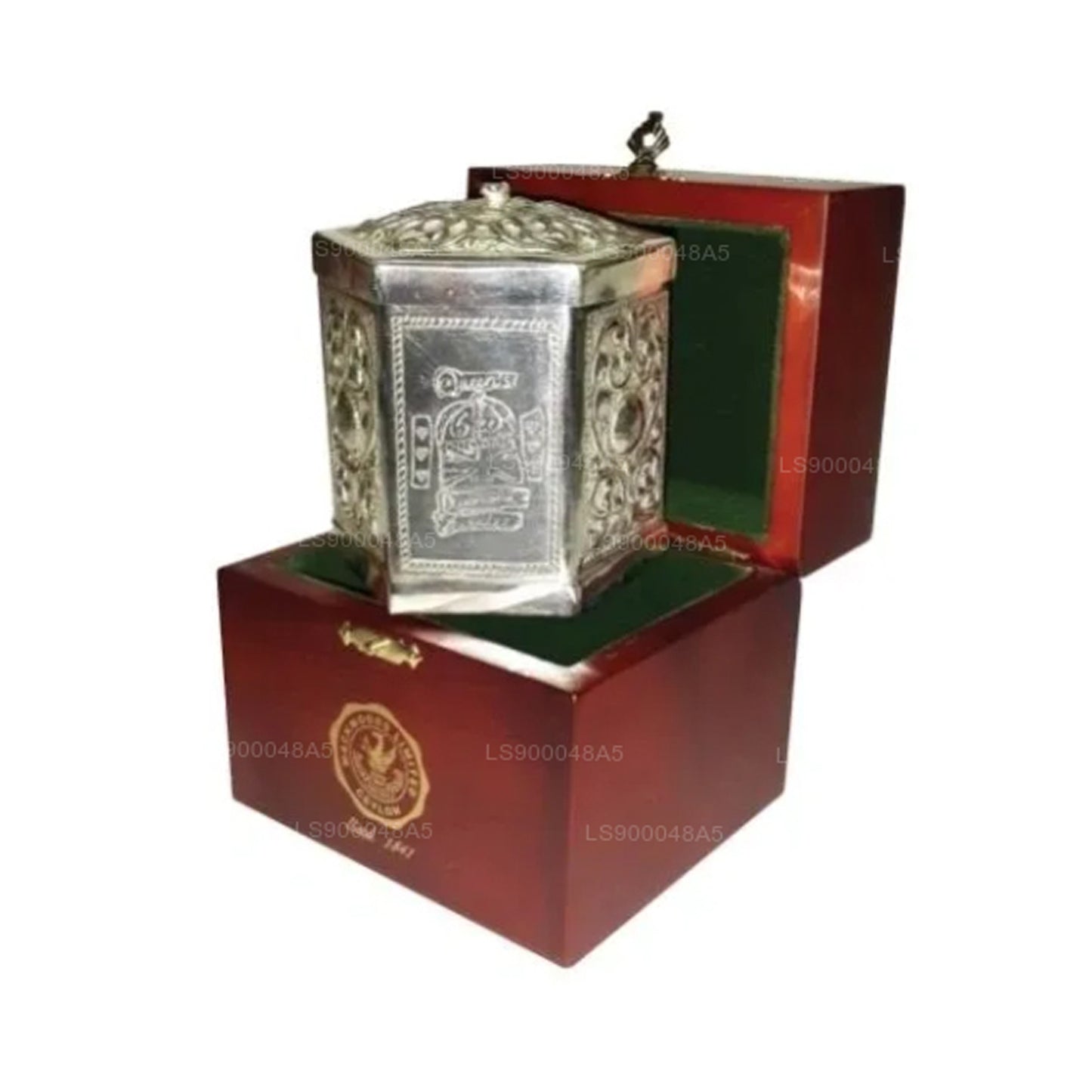 Mackwoods ikonischer „Queen's Diamond Jubilee Blend“ in einem handgefertigten Caddy. In einer Geschenkbox aus Holz (40g)