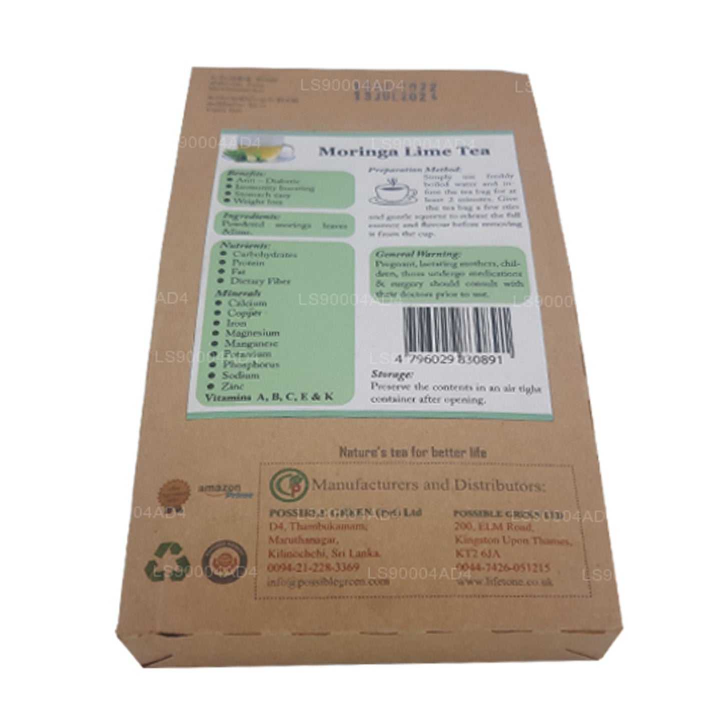 Lifetone Moringa-Limetten-Tee (40g)