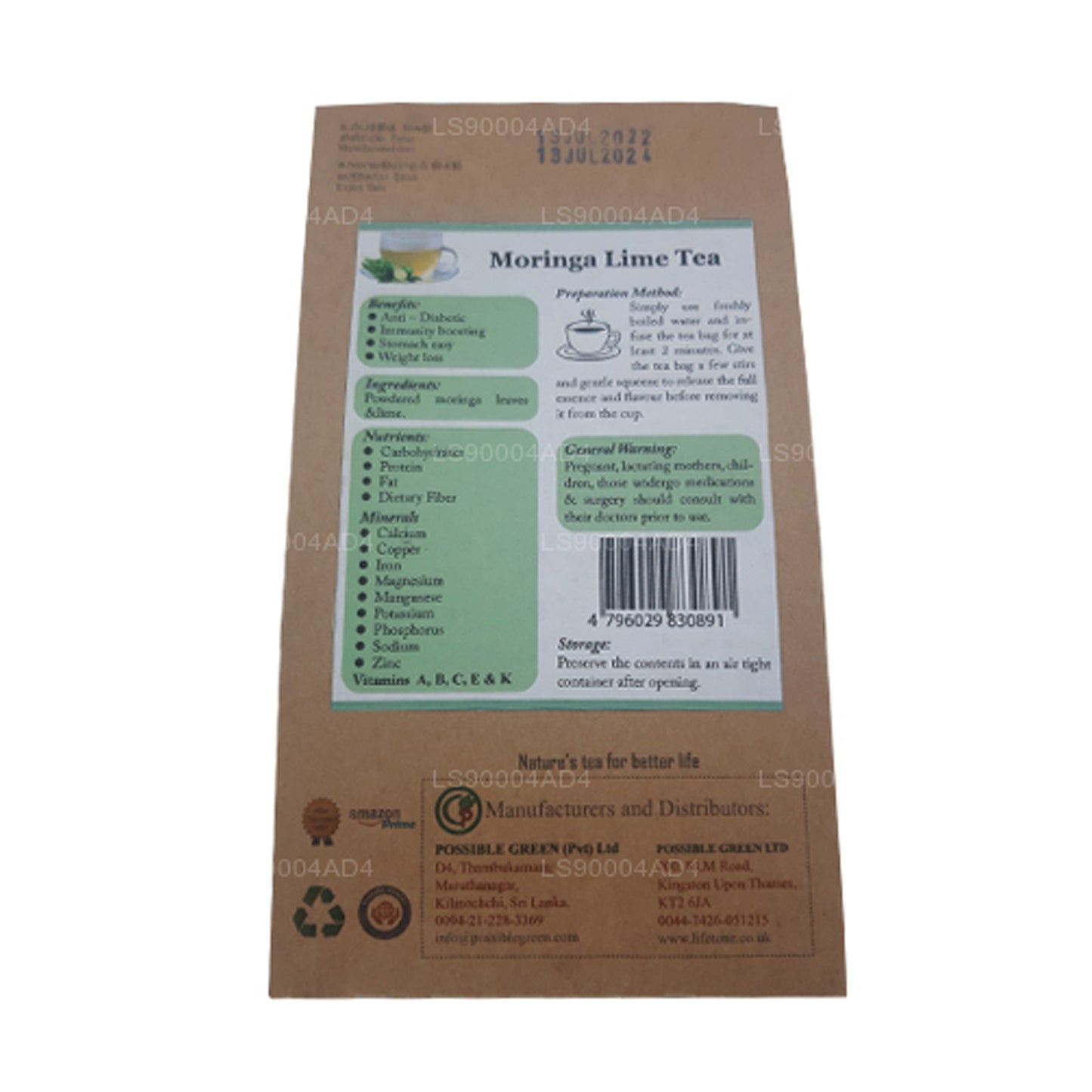 Lifetone Moringa-Limetten-Tee (40g)