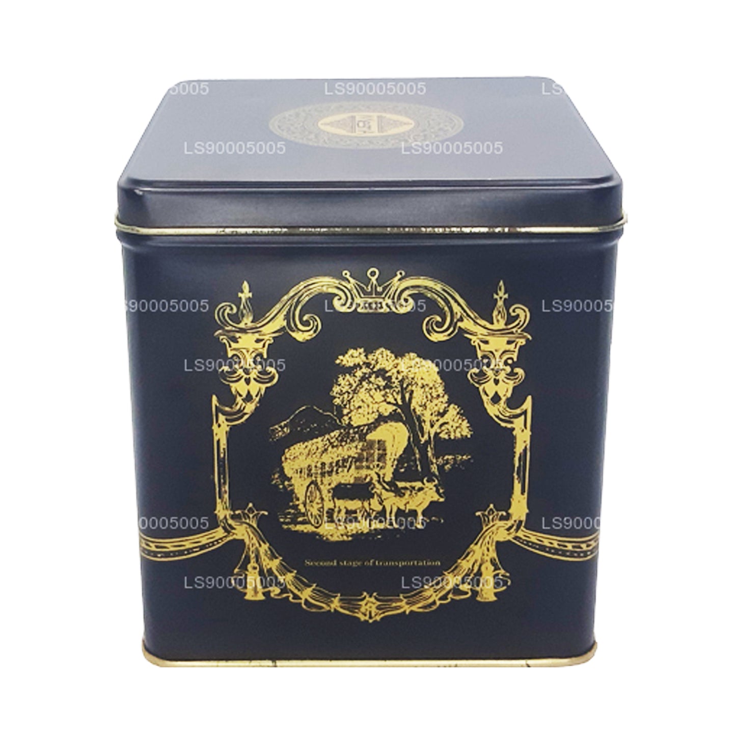 Mlesna Victorian Blend OP Leaf Teedose aus schwarzem Metall
