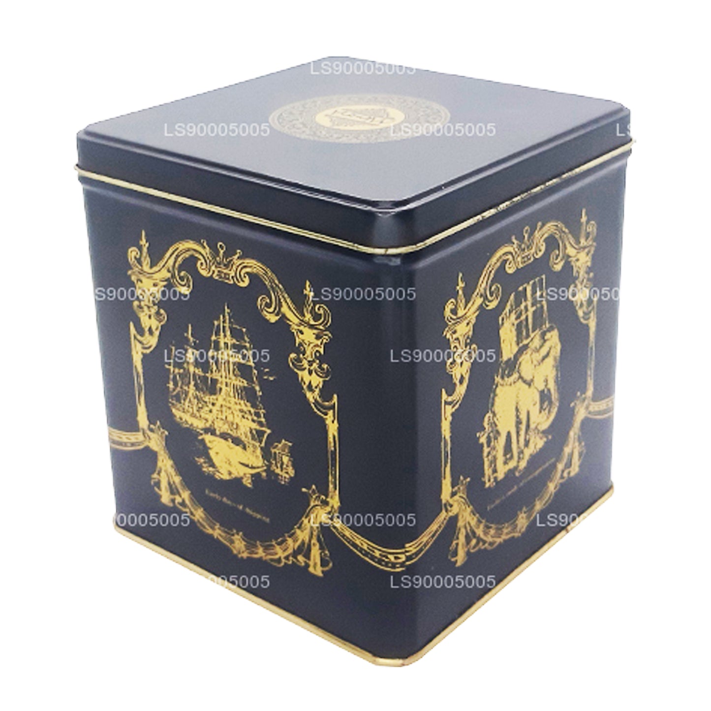 Mlesna Victorian Blend OP Leaf Teedose aus schwarzem Metall