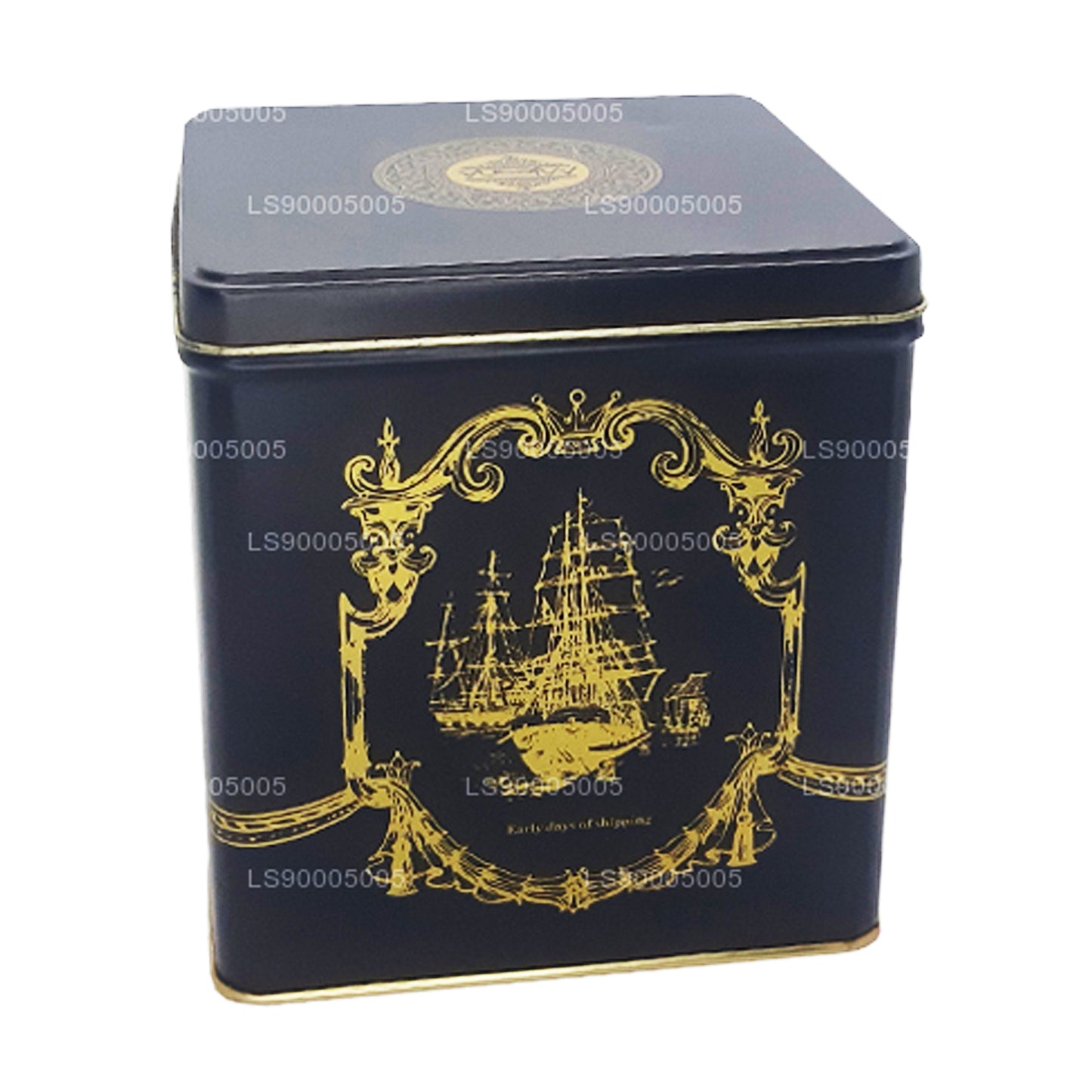 Mlesna Victorian Blend OP Leaf Teedose aus schwarzem Metall