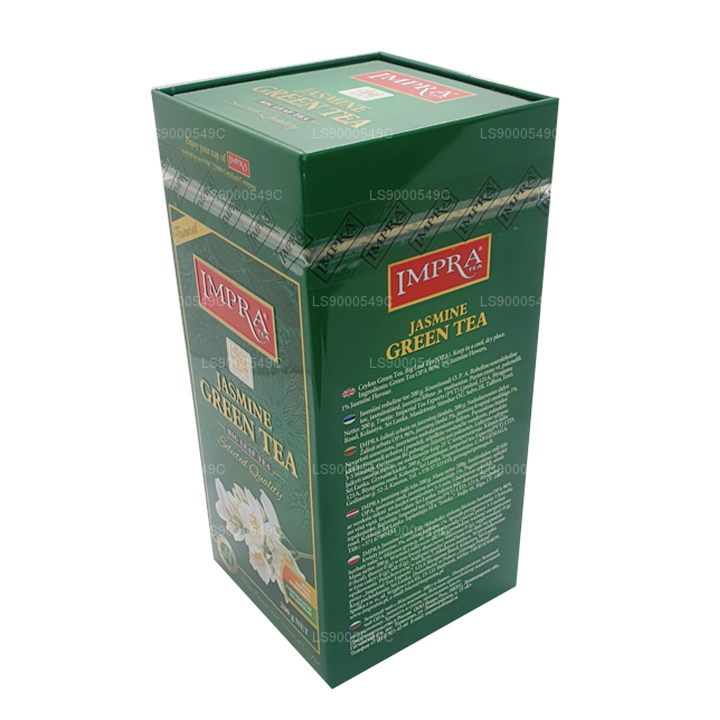 Impra Jasmin Grüntee Big Leaf (200 g) Meatal Caddy