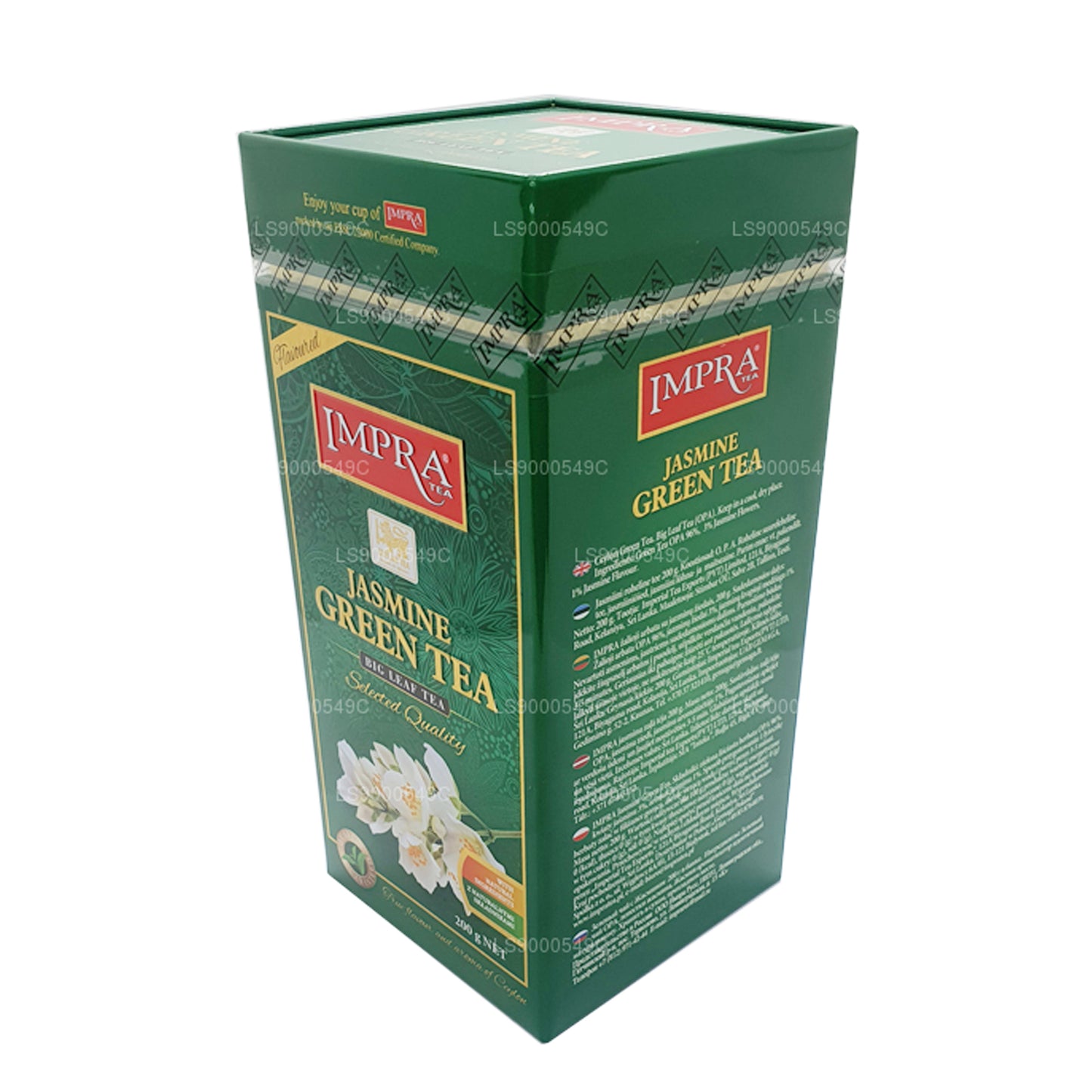 Impra Jasmin Grüntee Big Leaf (200 g) Meatal Caddy