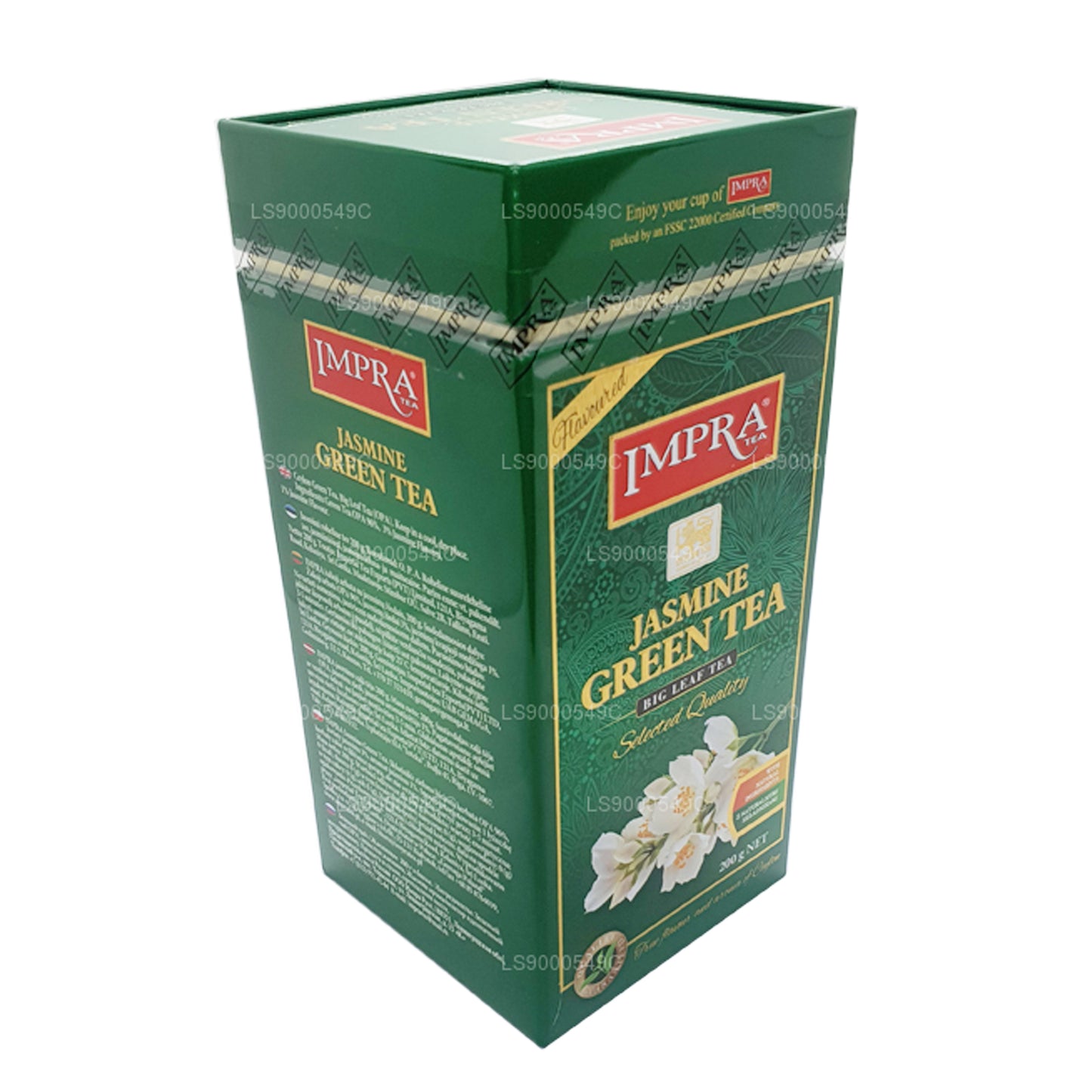 Impra Jasmin Grüntee Big Leaf (200 g) Meatal Caddy