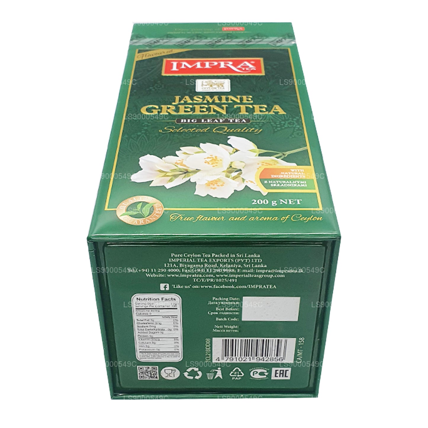 Impra Jasmin Grüntee Big Leaf (200 g) Meatal Caddy