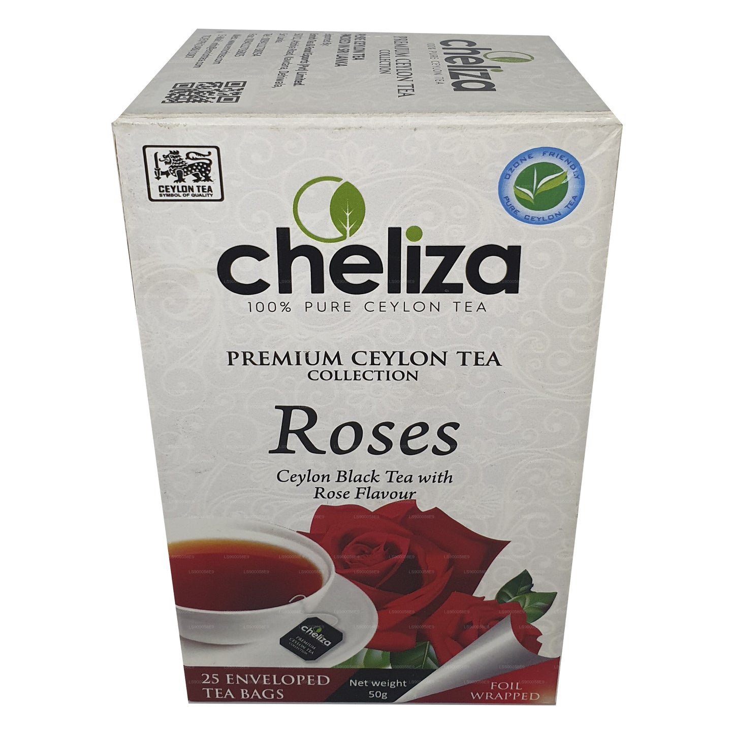 Cheliza Ceylon Schwarztee mit Rosengeschmack (50g) 25 Teebeutel