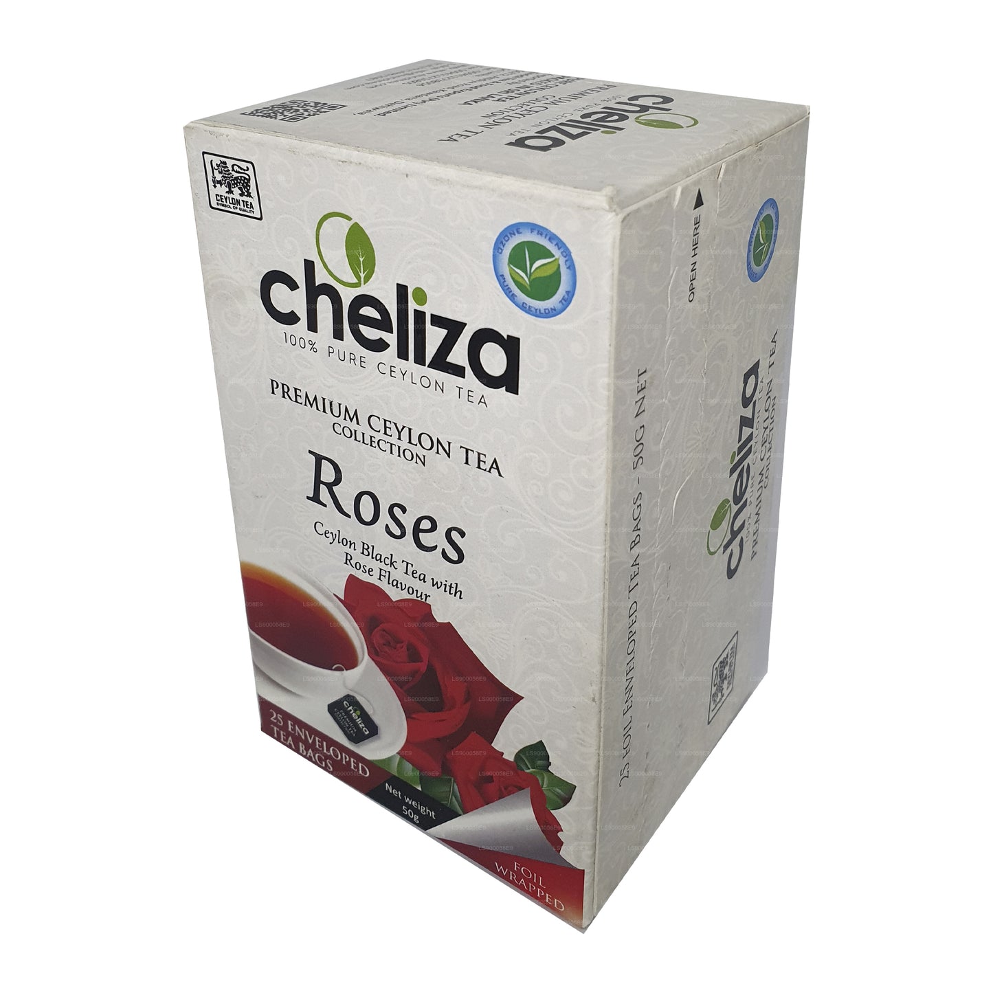Cheliza Ceylon Schwarztee mit Rosengeschmack (50g) 25 Teebeutel