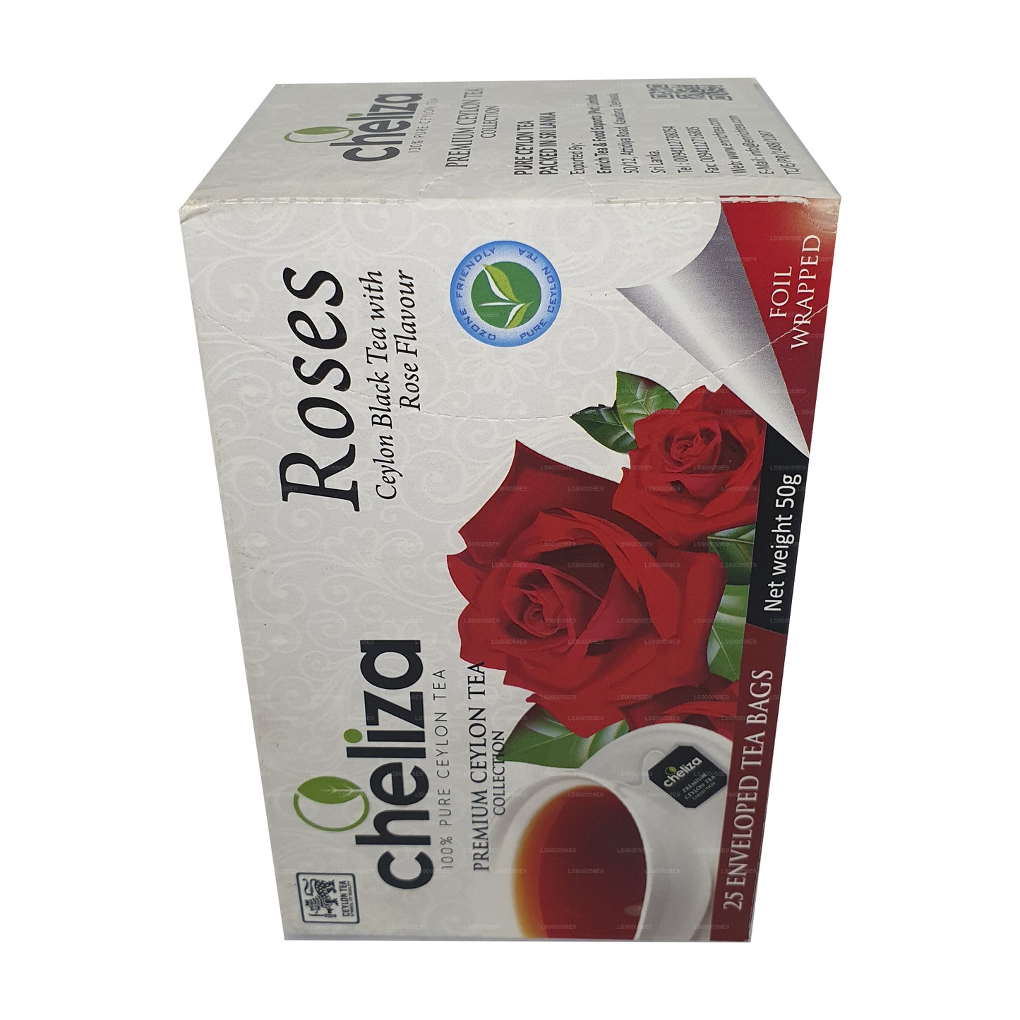 Cheliza Ceylon Schwarztee mit Rosengeschmack (50g) 25 Teebeutel