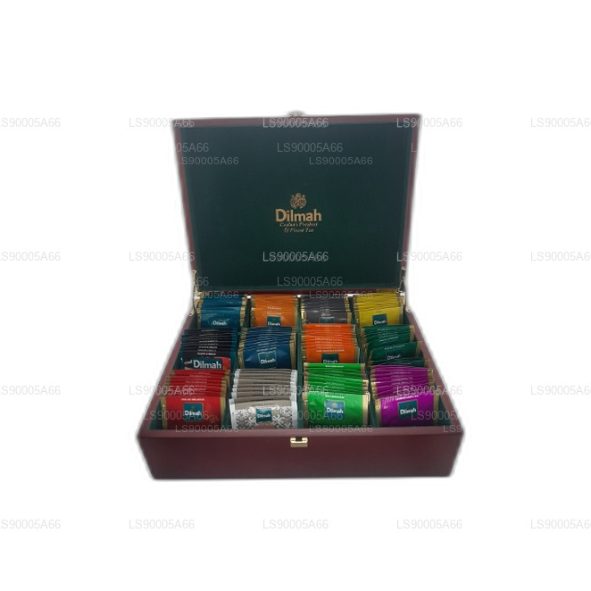 Dilmah Luxury Presenter aus Holz mit Deckel (12 Sorten)