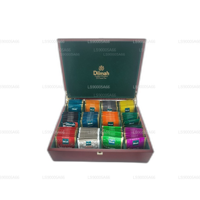 Dilmah Luxury Presenter aus Holz mit Deckel (12 Sorten)