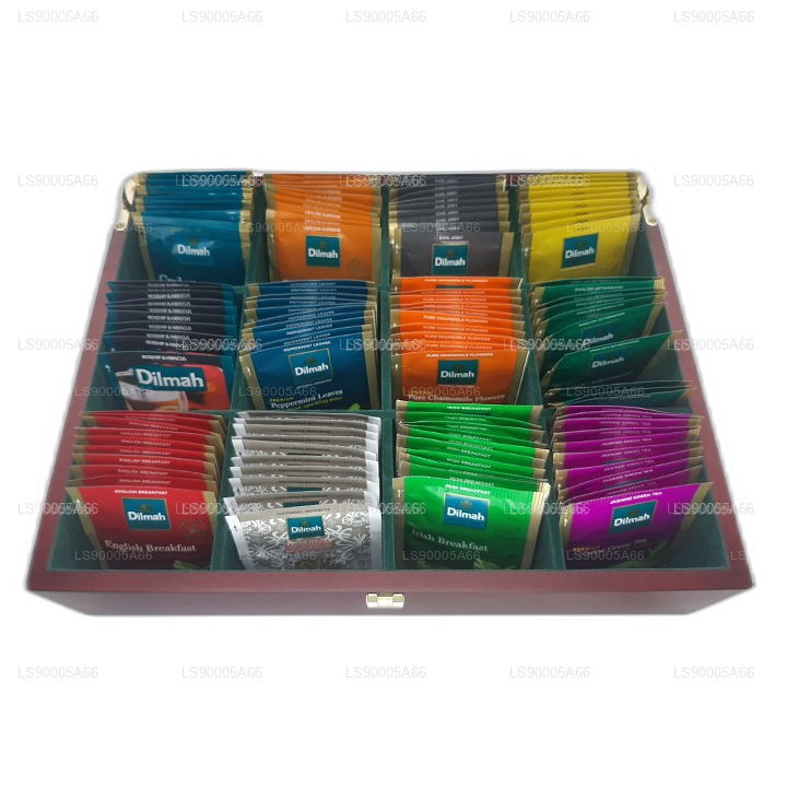 Dilmah Luxury Presenter aus Holz mit Deckel (12 Sorten)