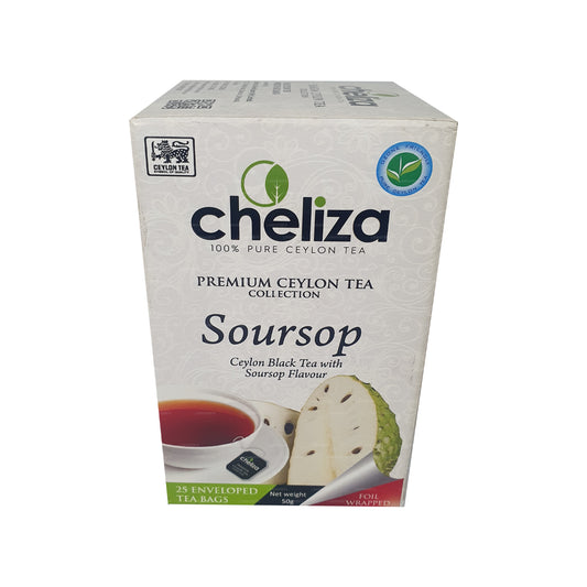 Cheliza Ceylon Schwarztee mit Soursop-Geschmack (50 g) 25 Teebeutel