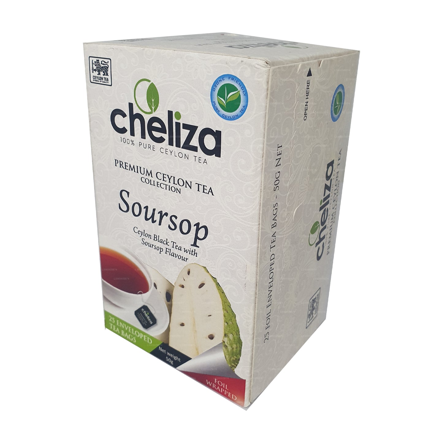 Cheliza Ceylon Schwarztee mit Soursop-Geschmack (50 g) 25 Teebeutel