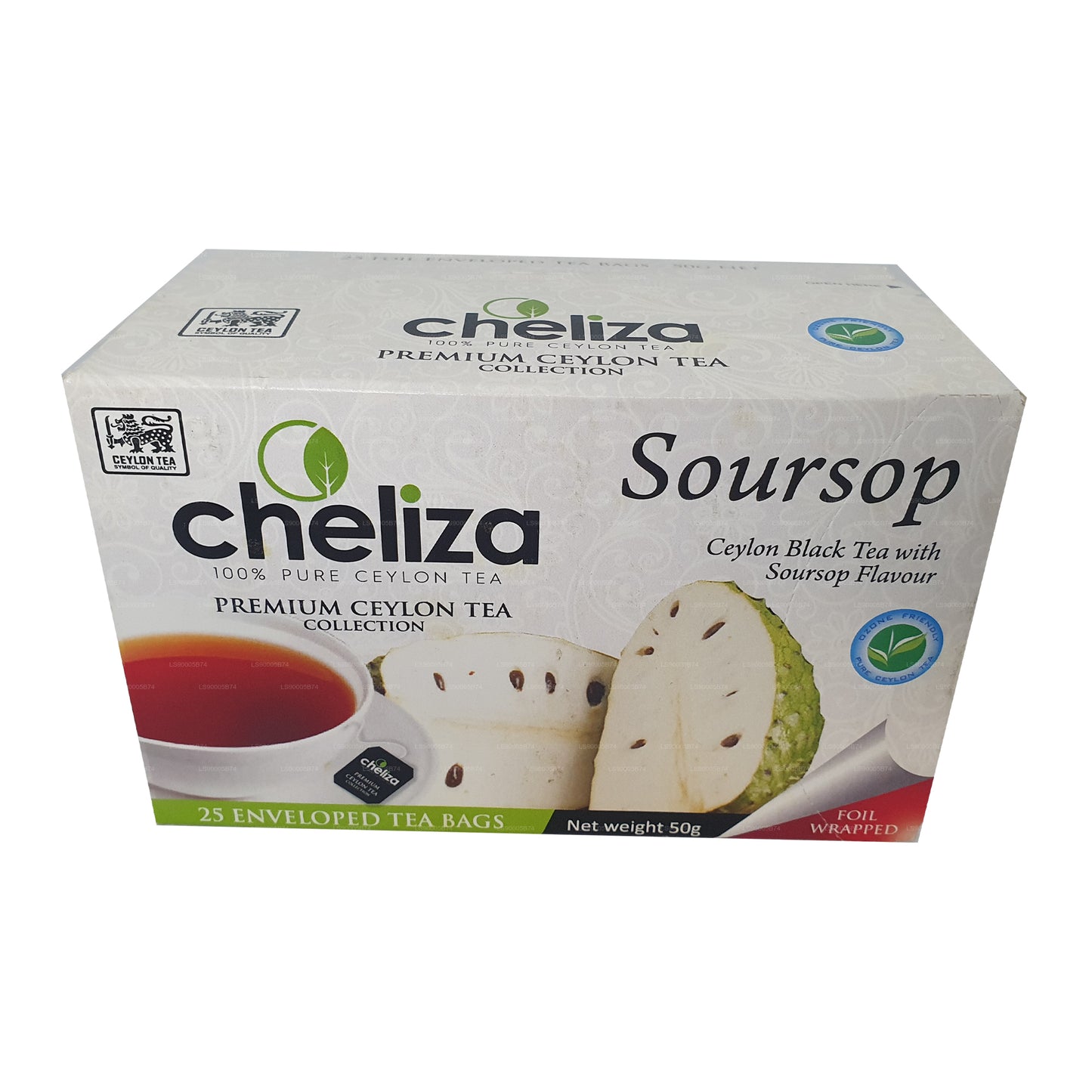 Cheliza Ceylon Schwarztee mit Soursop-Geschmack (50 g) 25 Teebeutel