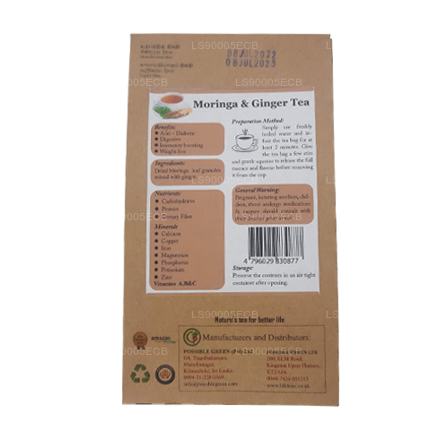Lifetone Ingwer Moringa Tee (30g)
