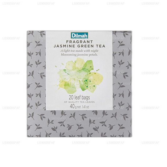 Dilmah Vivid Jasmine Green Tea Teebeutel-Nachfüllpackung (40 g), Box