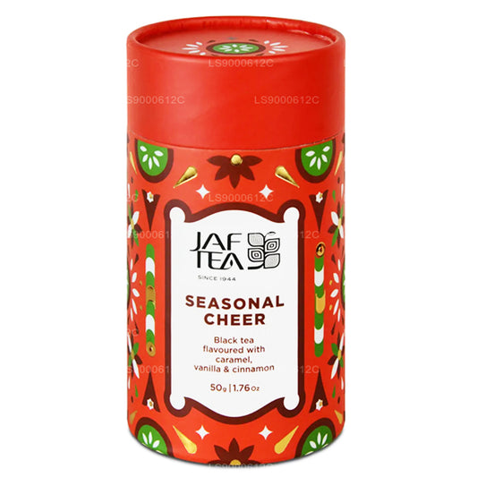 Jaf Tea Seasonal Cheer - Schwarztee mit Karamell-, Vanille- und Zimtgeschmack (50 g)