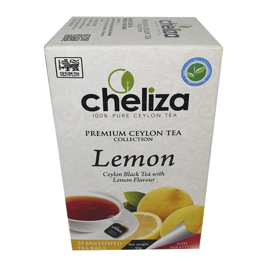 Cheliza Ceylon Schwarztee mit Zitronengeschmack (50g) 25 Teebeutel