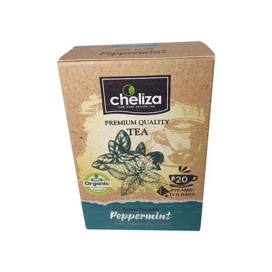 Cheliza Schwarzer Tee mit Pfefferminze (50g) 20 Teebeutel