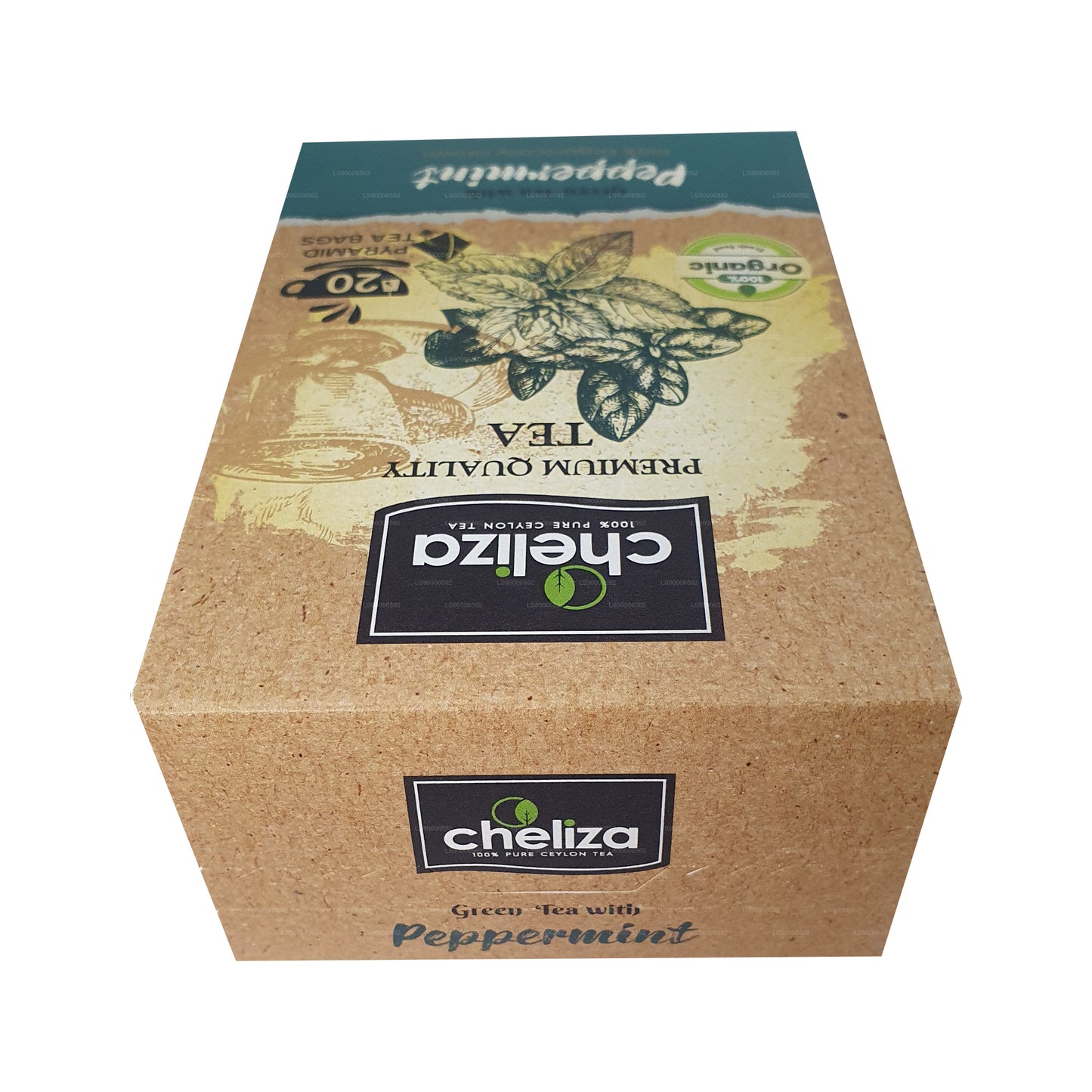 Cheliza Schwarzer Tee mit Pfefferminze (50g) 20 Teebeutel