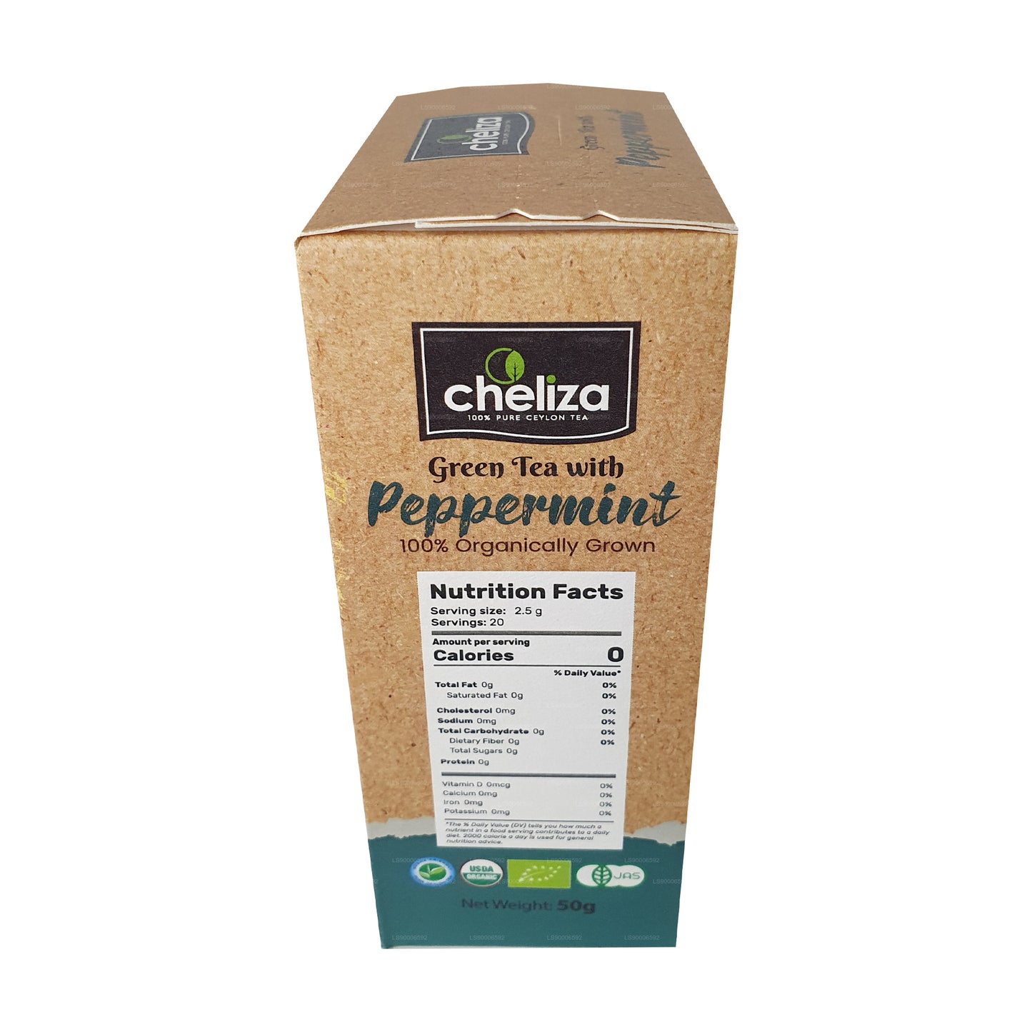 Cheliza Schwarzer Tee mit Pfefferminze (50g) 20 Teebeutel
