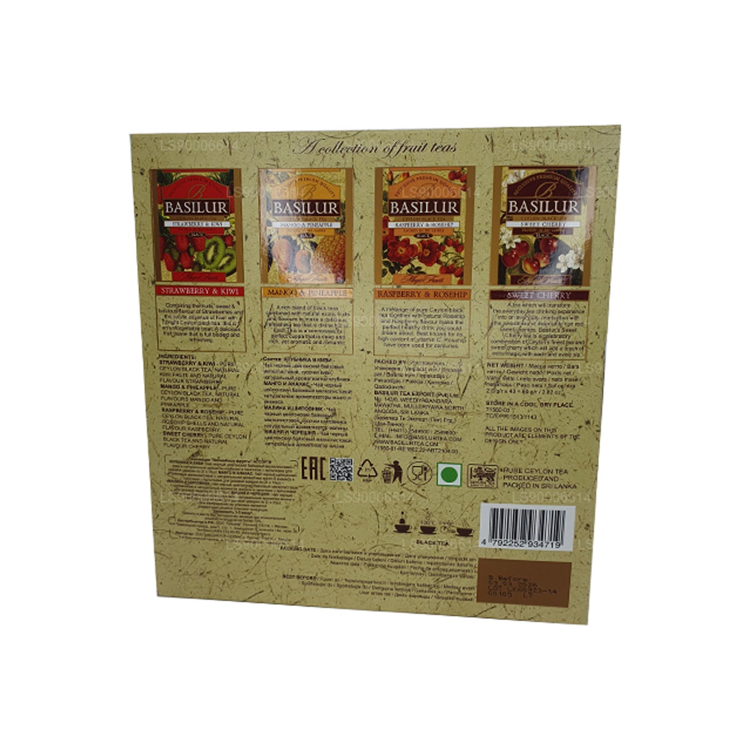 Basilur Magic Fruits „Magic Fruits“ Teebeutel, 40 Umschläge, 80 g