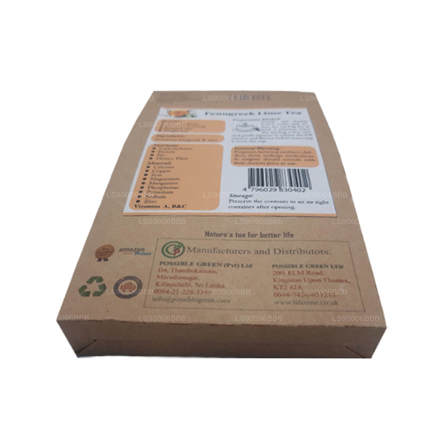 Lifetone Bockshornklee-Limetten-Tee (40 g) 20 Teebeutel