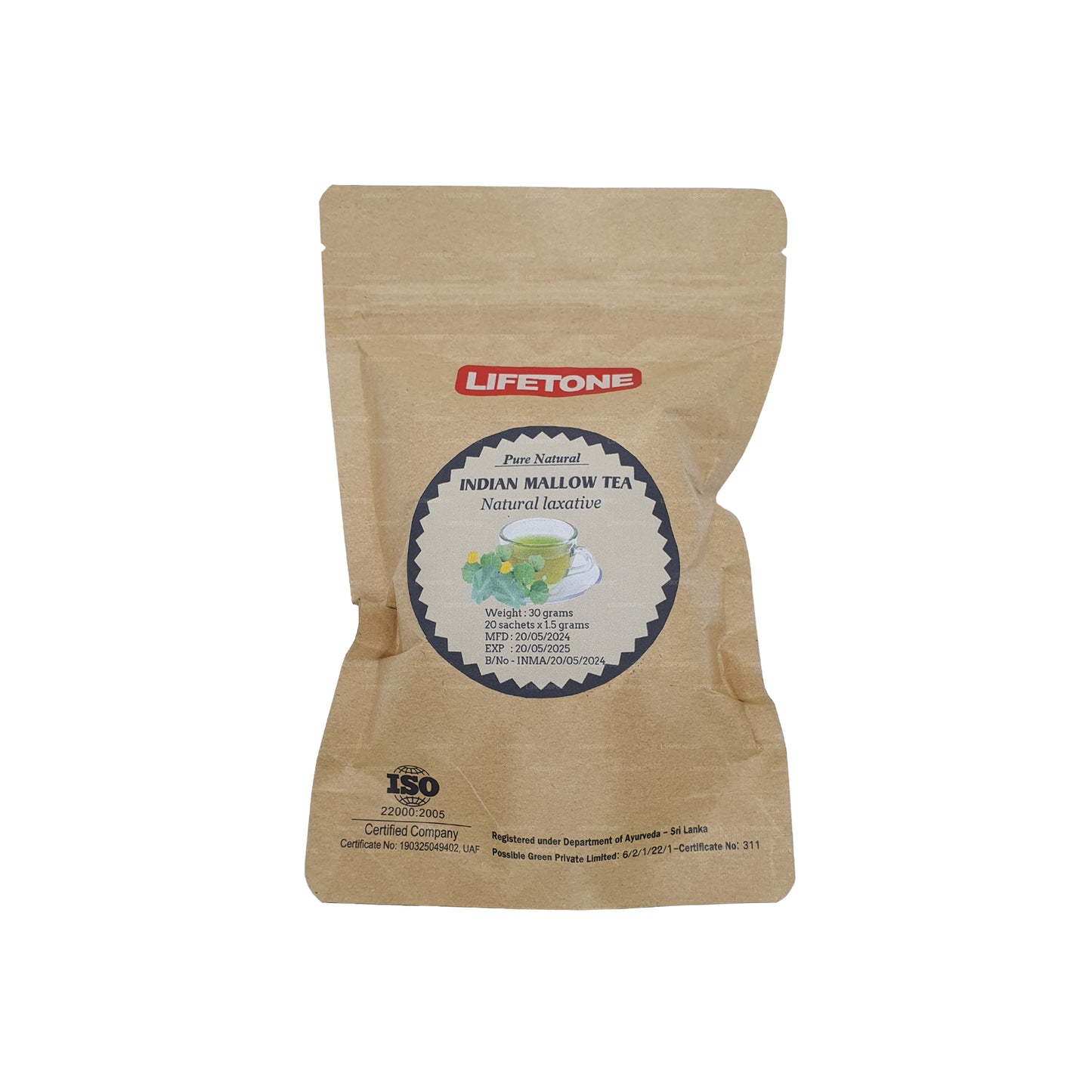 Lifetone Indischer Malventee (30g) 20 Teebeutel