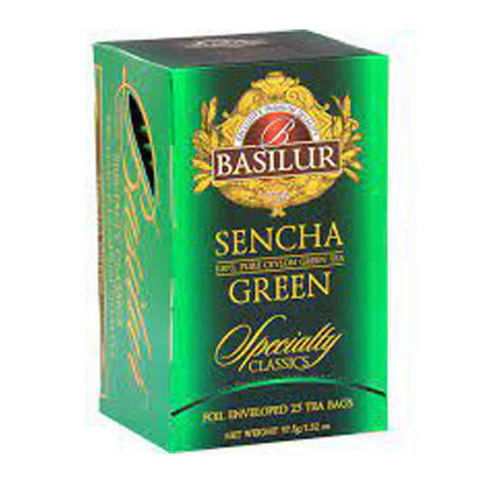 Basilur Specialty Classics Sencha Reiner Ceylon-Grüntee, 25 Teebeutel (37,5 g)