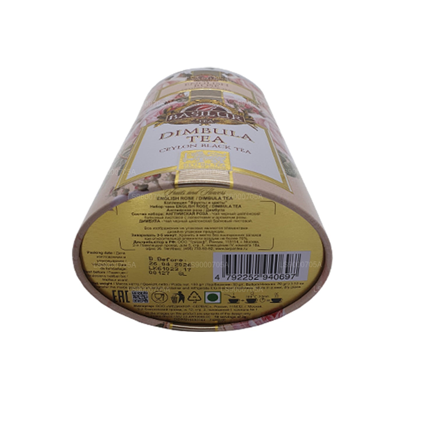 Basilur Dimbula Dose für Früchte und Blumen „Englische Rose“, 100 g