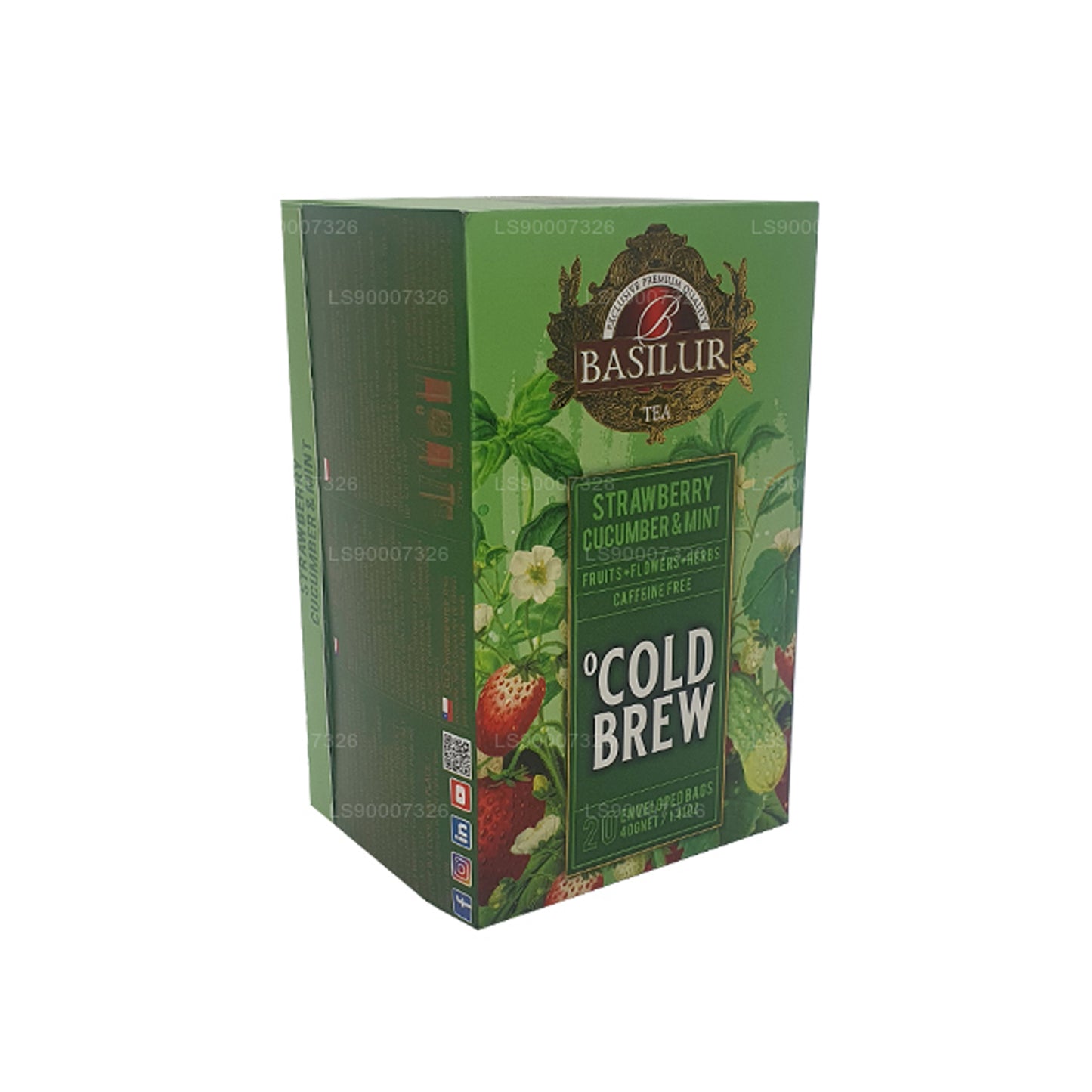 Basilur Cold Brew „Erdbeergurke und Minze“ (40 g) Box