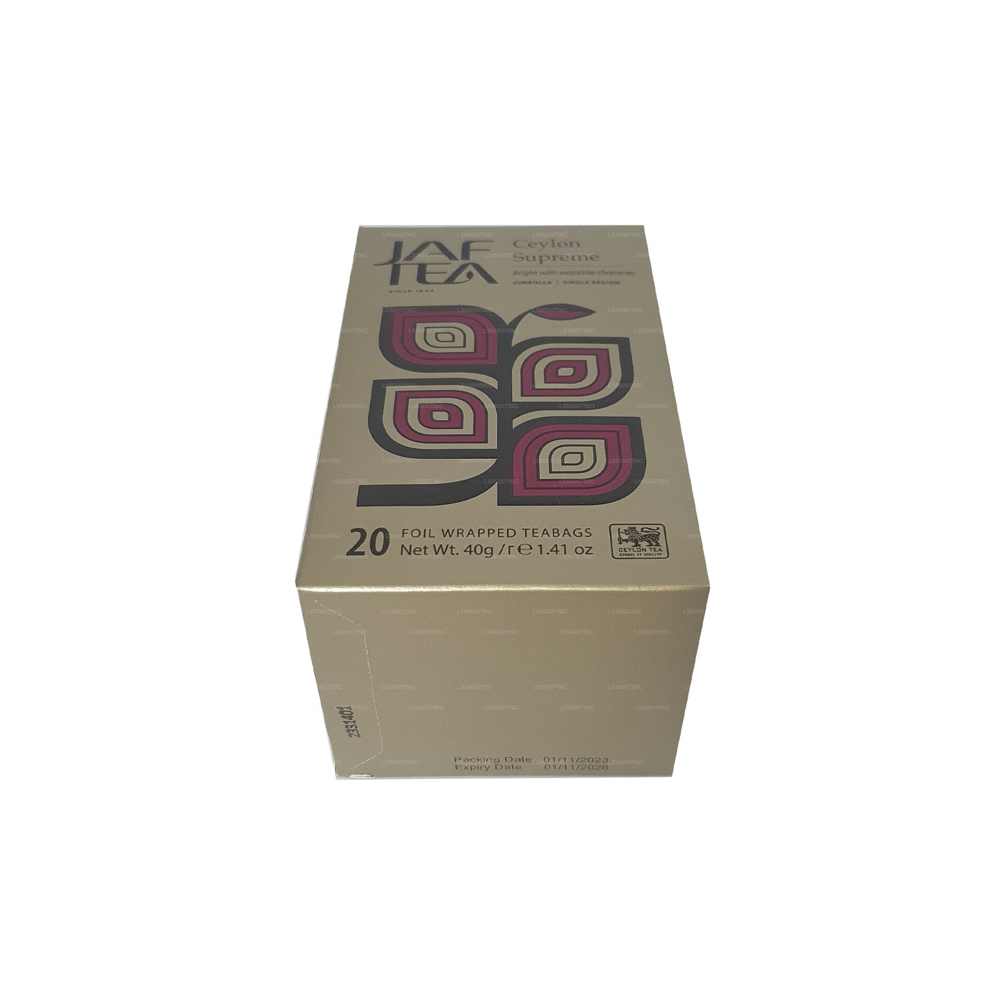 Jaf Tea Classic Gold Collection Ceylon Supreme Teebeutel mit Folienumschlag (40 g)