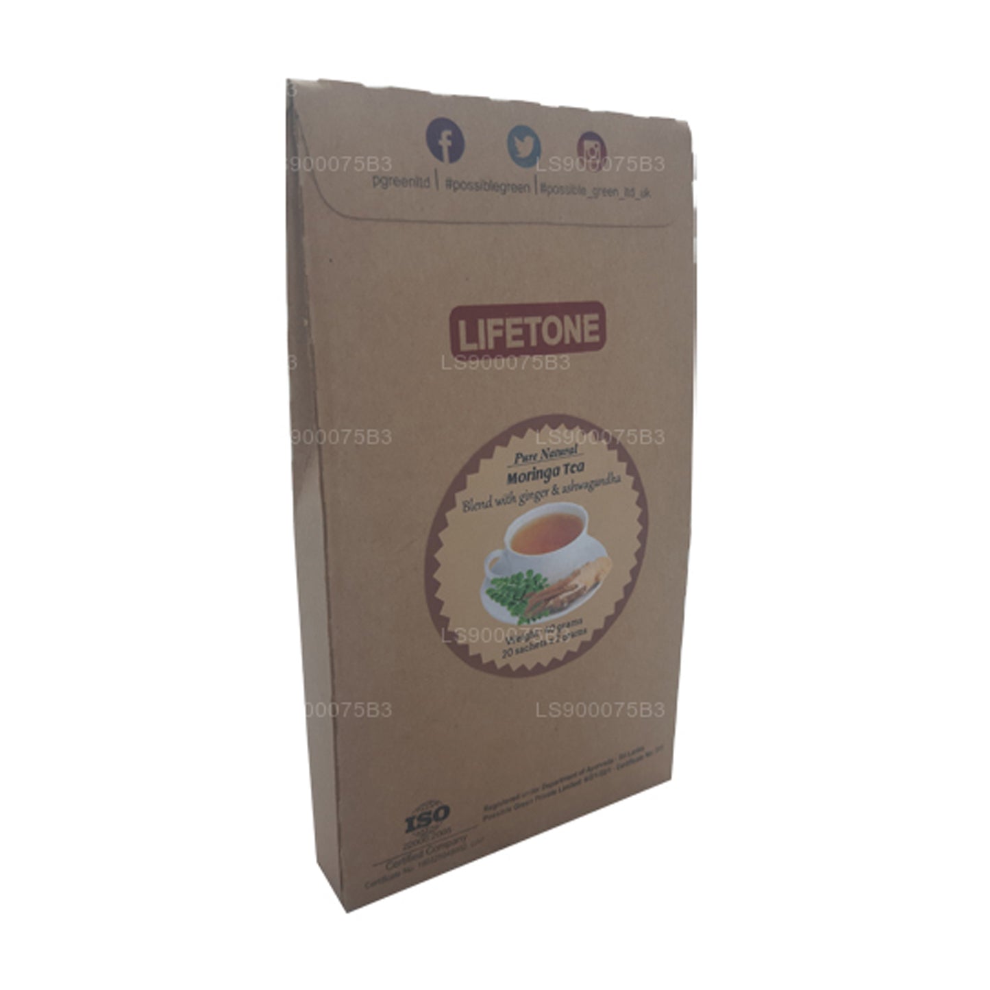 Lifetone Moringa Ashwagandha Ingwertee (40g)