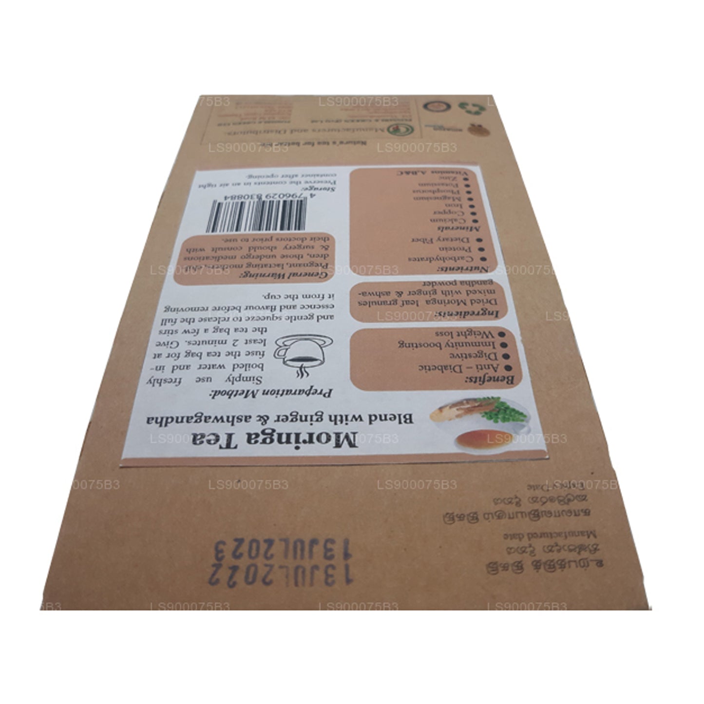 Lifetone Moringa Ashwagandha Ingwertee (40g)