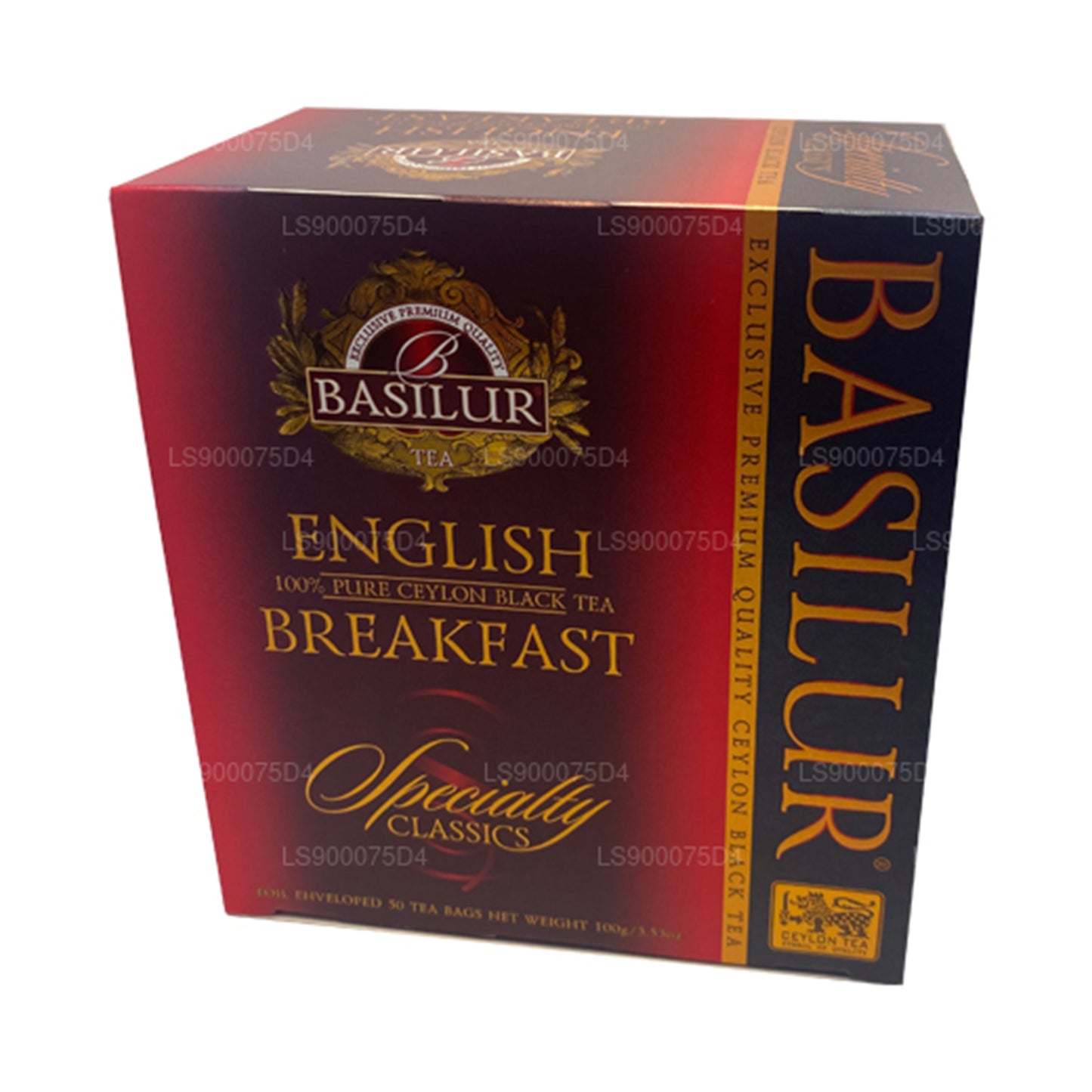 Basilur English Breakfast Pure Ceylon Schwarztee (200 g) 100 Teebeutel