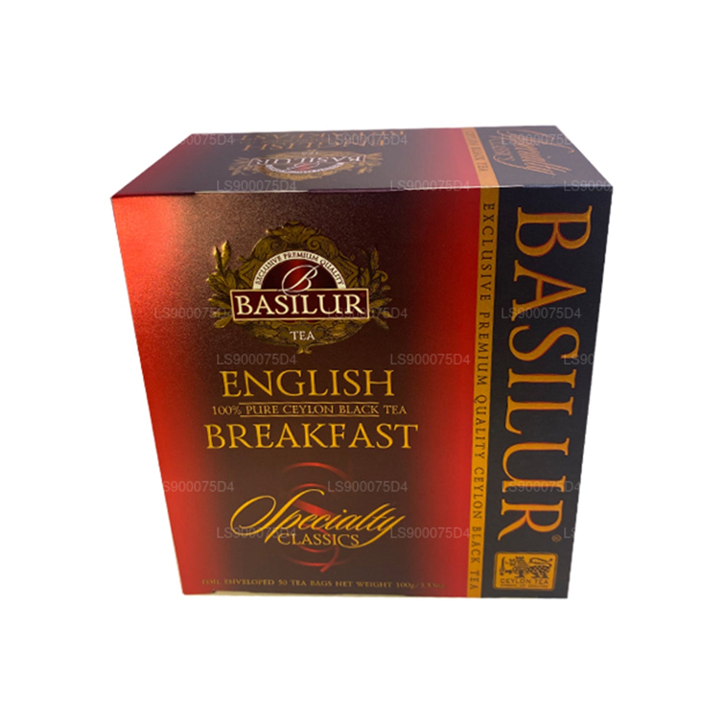 Basilur English Breakfast Pure Ceylon Schwarztee (200 g) 100 Teebeutel