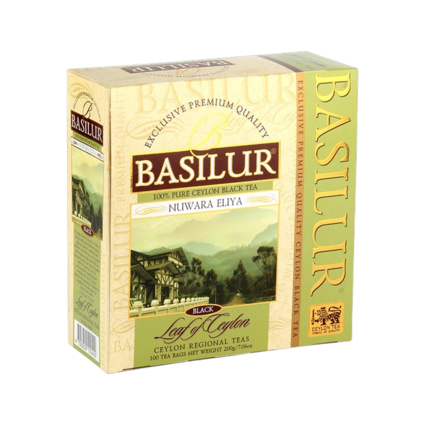 Basilikumblatt von Ceylon Nuwara Eliya Schwarztee (200 g), 100 Teebeutel
