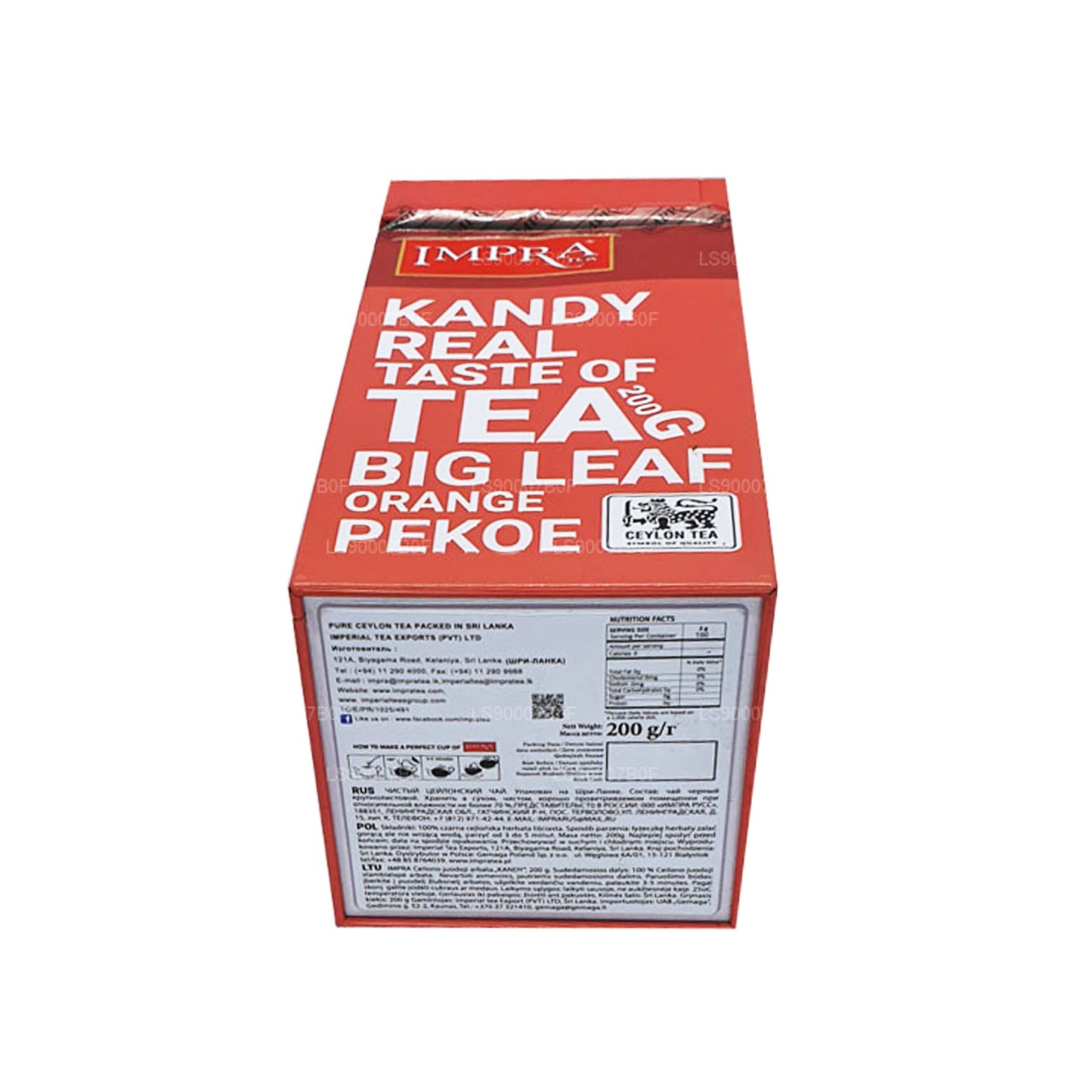 Impra Kandy Taste of Tea Big Leaf Orange Pekoe Fleischdose (200 g)