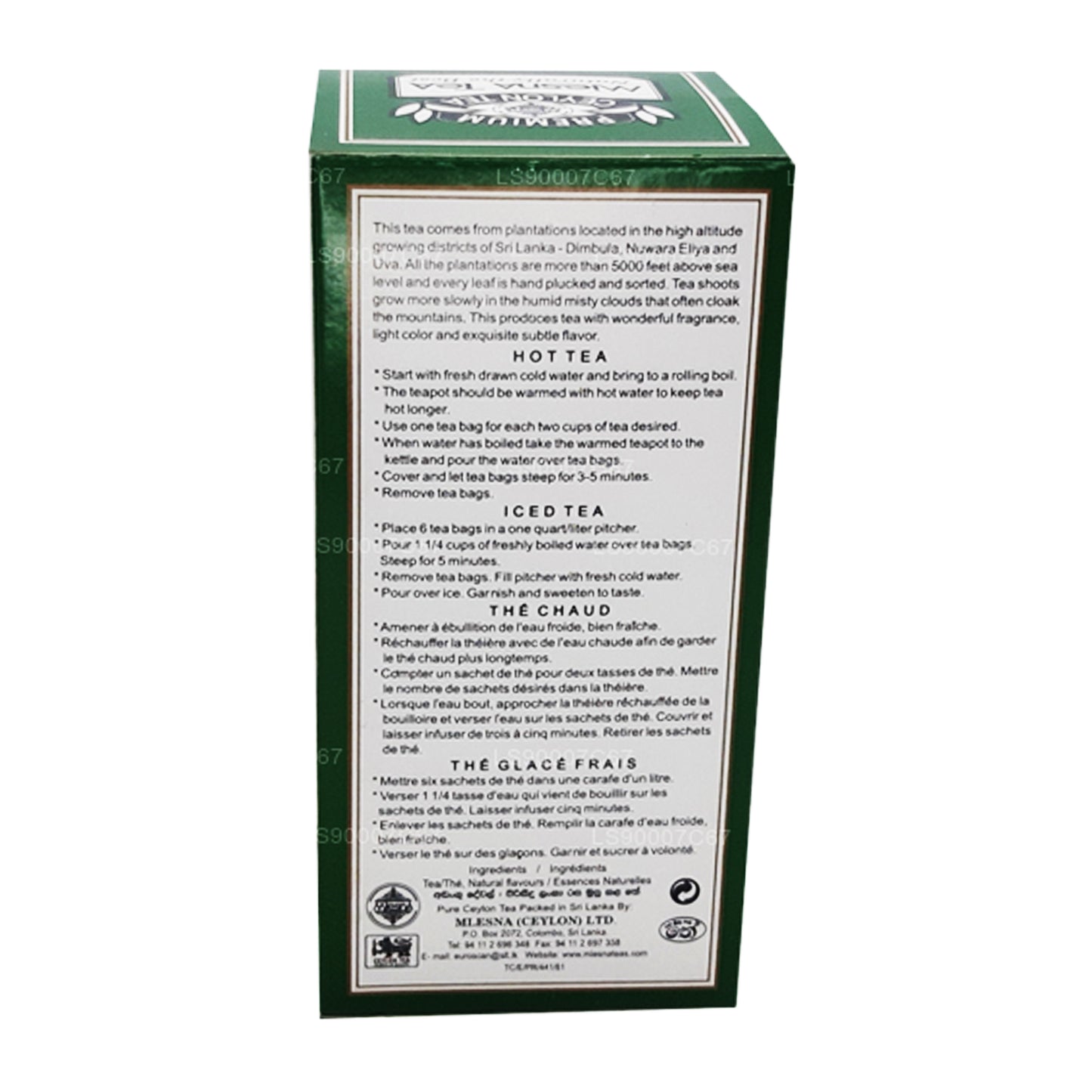Mlesna Peach Apricot Luxus-Teebeutel (60 g)