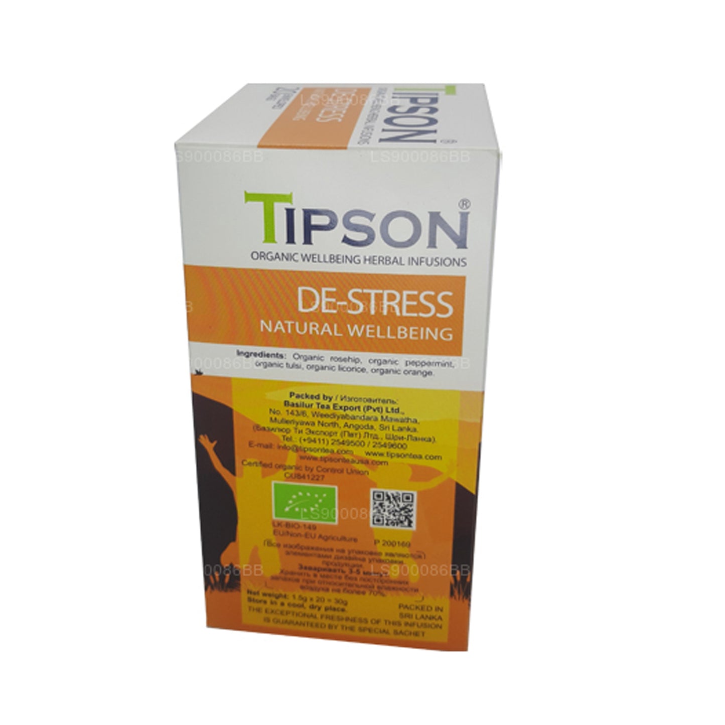 Tipson De-Stress Natural Wellbeing Teebeutel (30 g), 20 umhüllte Teebeutel