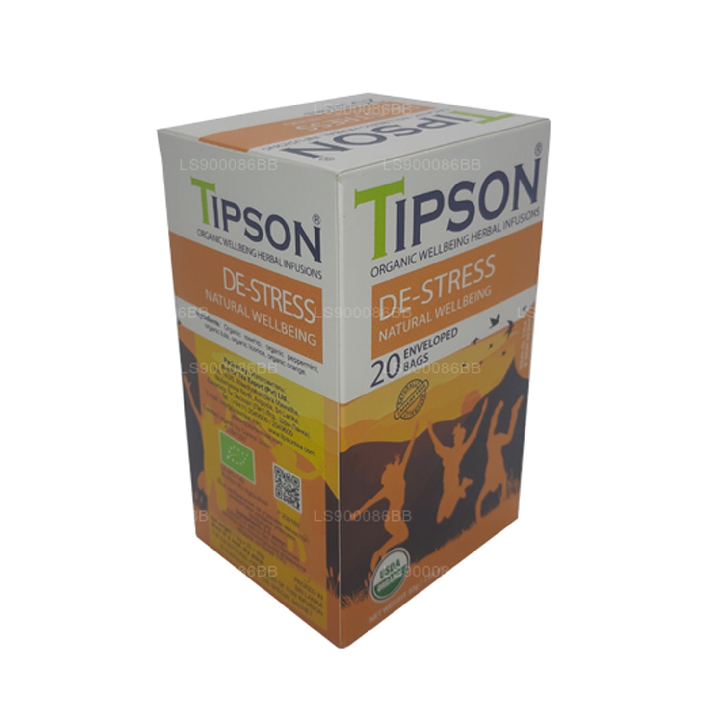 Tipson De-Stress Natural Wellbeing Teebeutel (30 g), 20 umhüllte Teebeutel