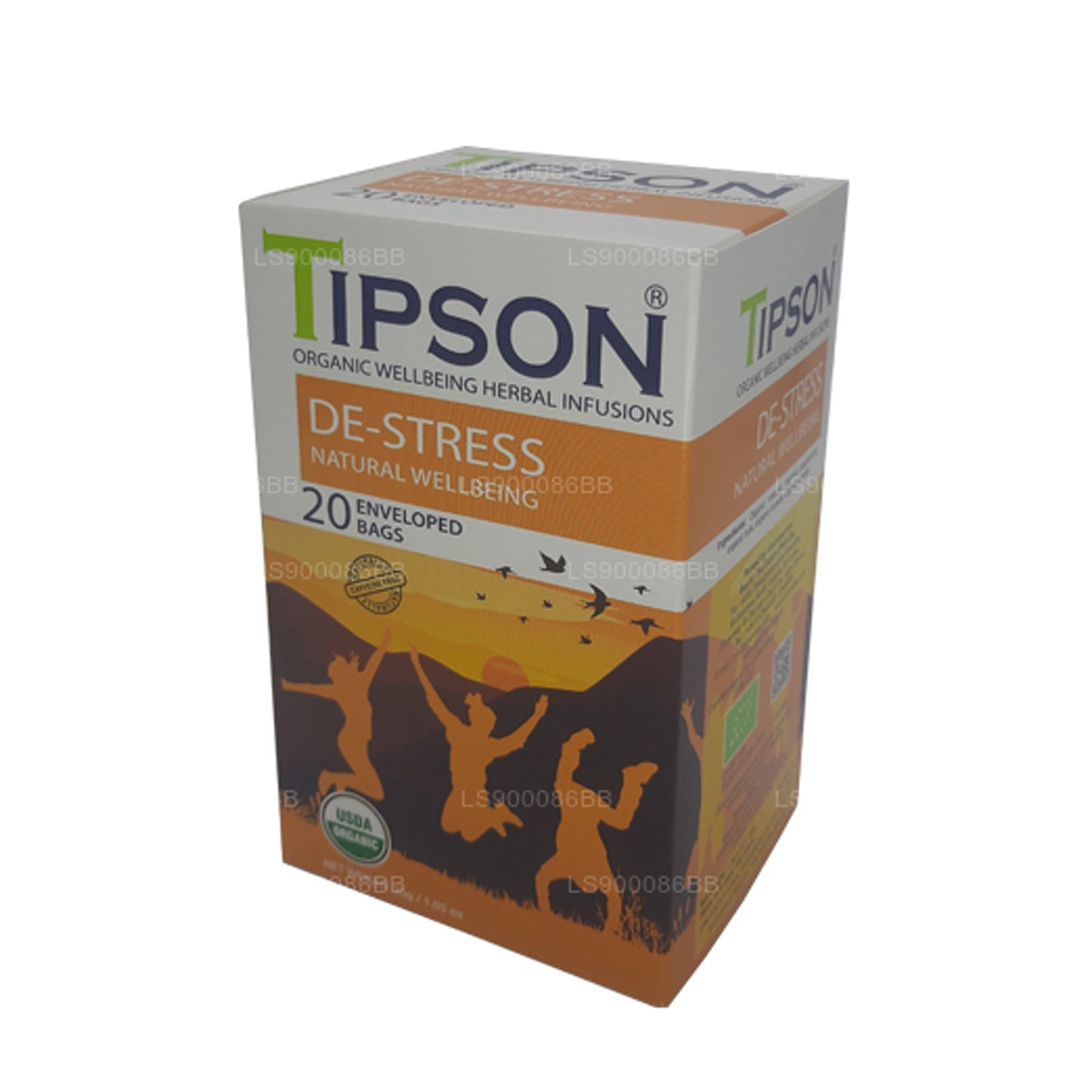 Tipson De-Stress Natural Wellbeing Teebeutel (30 g), 20 umhüllte Teebeutel