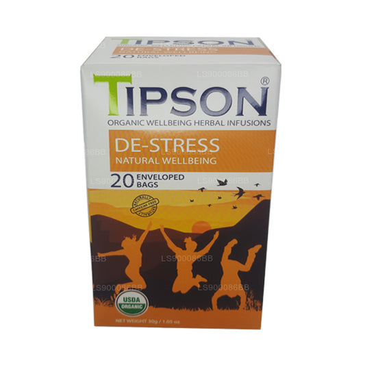 Tipson De-Stress Natural Wellbeing Teebeutel (30 g), 20 umhüllte Teebeutel