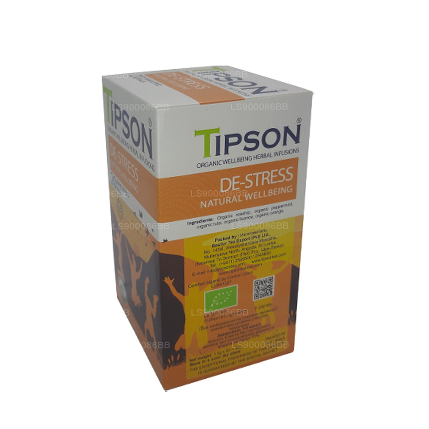 Tipson De-Stress Natural Wellbeing Teebeutel (30 g), 20 umhüllte Teebeutel