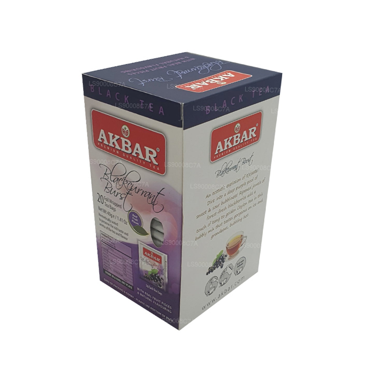 Akbar Blackcurrant Burst (40 g) 20 Folien-Teebeutel